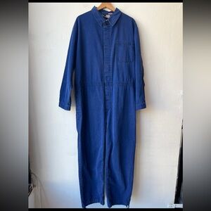 90’s French Navy Blue Workwear Jumpsuit LARGE